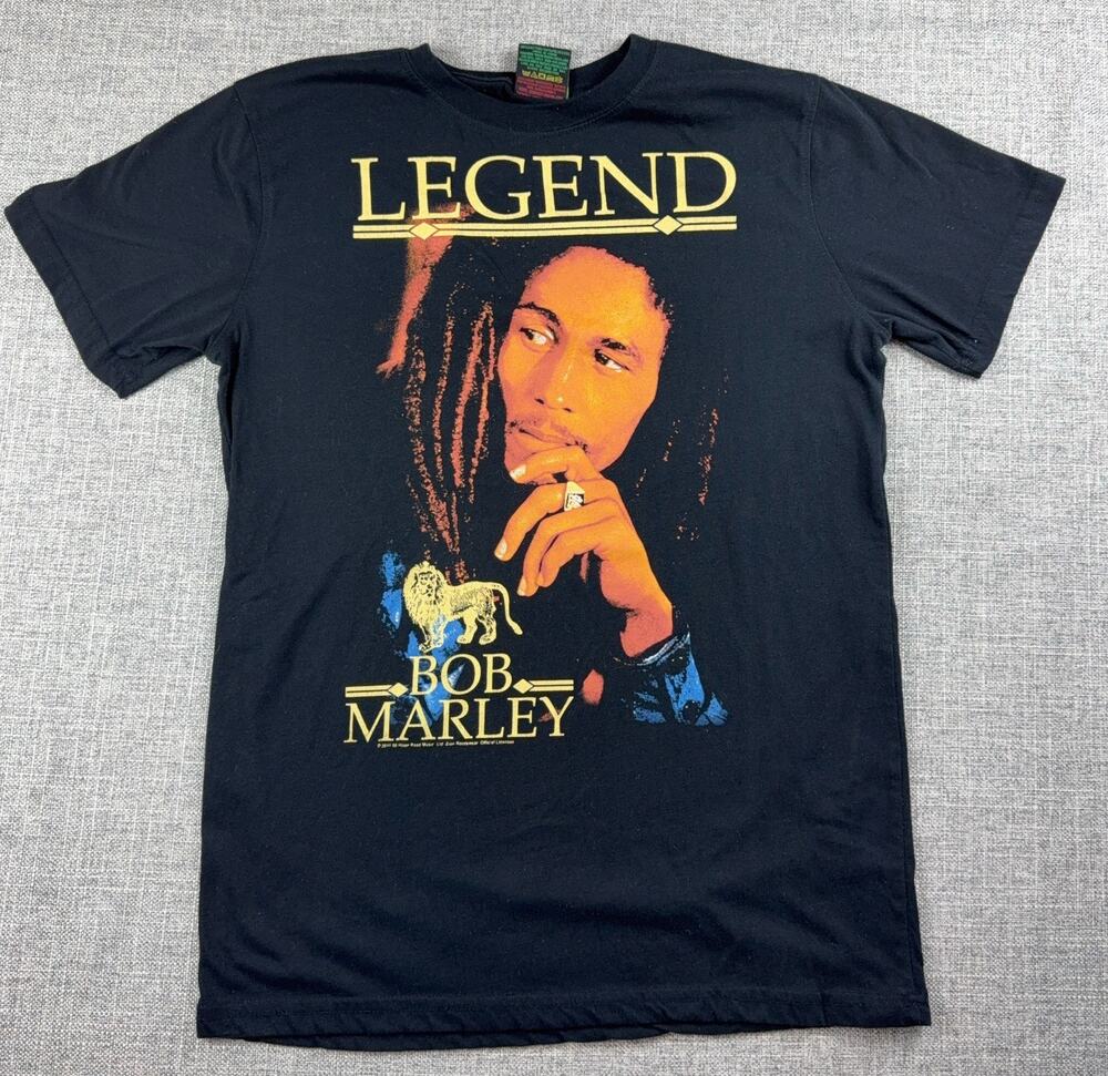 Bob Marley Legend T Shirt Mens M Black Zion Rootswear Reggae Graphic Tee